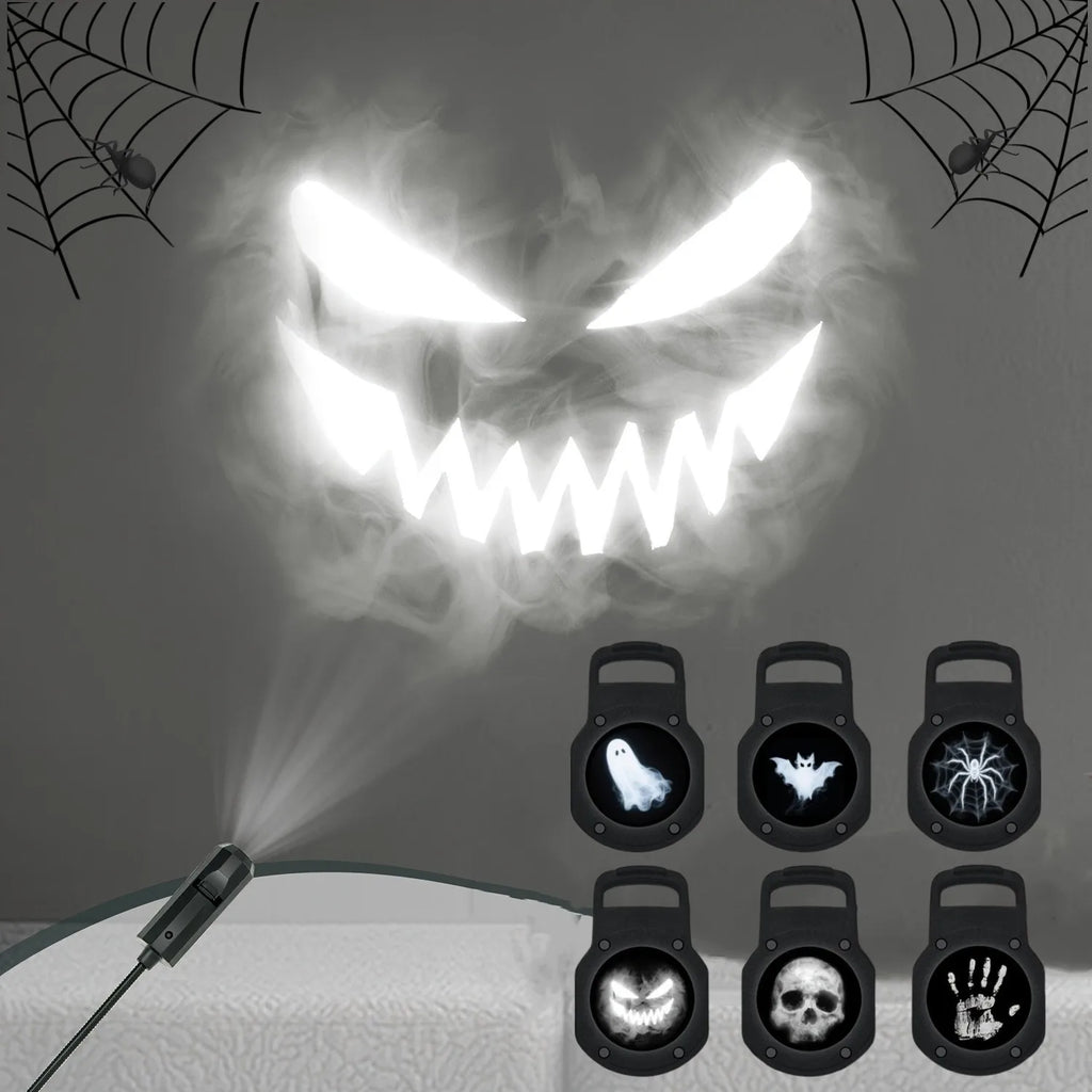 Projecteur Halloween – 12 Motifs Interchangeables 🎃