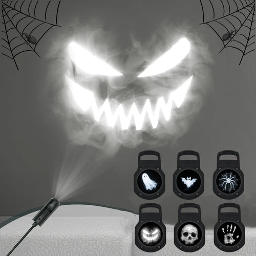 Projecteur Halloween – 12 Motifs Interchangeables 🎃