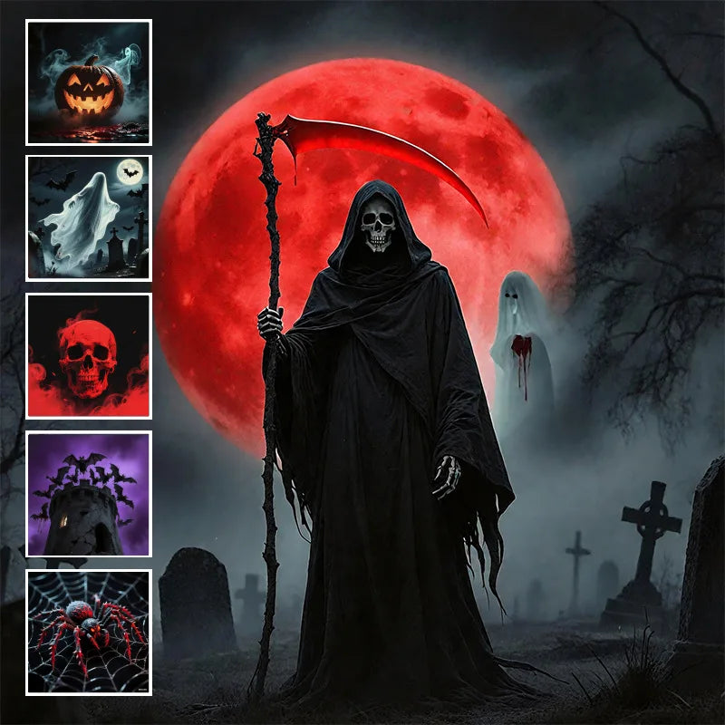 Projecteur Halloween – 12 Motifs Interchangeables 🎃